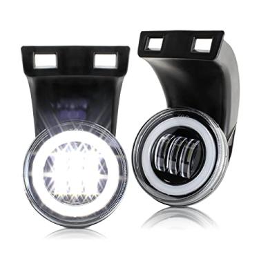 Imagem de Faróis de neblina LED com anel de halo DRL para Dodge Ram 1500 2500 3500 94-02, lâmpadas de neblina KEWISAUTO de para-choque com luzes diurnas para Dodge Ram 1500 2500 3500 acessórios 1994-2002