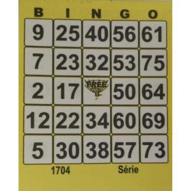 Imagem de Cartela Bingo 3 Blocos 100 Folhas Total 300 Fls. 8 X 10Cm