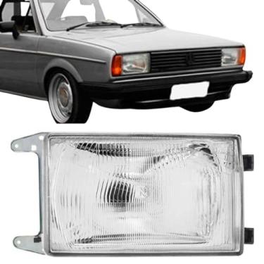 Imagem de Farol Ld Gol Saveiro 1985 Ate 1986 Parati Voyage 1981 Ate 1986 lente de vidro Carcaça De Ferro Refrigerado Ate Agua H4