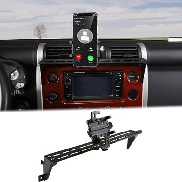 Imagem de Suporte de celular para painel de instrumentos de carro adequado para Toyot@a FJ Cruiser 2007-2021 Suporte de telefone de carro para painel de painel de rastreio Suporte de celular central para