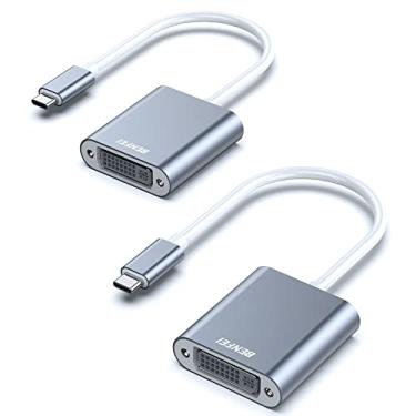 Imagem de BENFEI Pacote com 2 adaptadores USB C para DVI, adaptador tipo C para DVI [compatível com Thunderbolt 3/4] com iPhone 15 Pro/Max, MacBook Pro/Air 2023, iPad Pro, iMac, S23, XPS 17, Surface Book 3 e