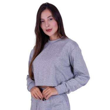 Imagem de Casaco de Moletom Feminino Blusa de Inverno Manga Longa Moletinho Samantha-Feminino