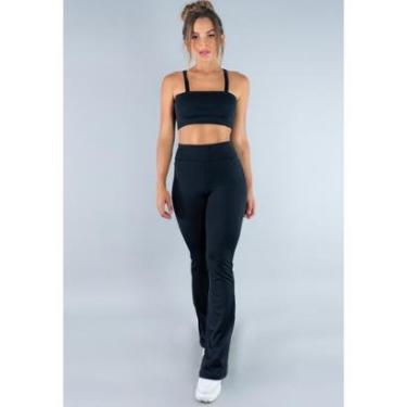 Imagem de Conjunto MVB Modas Calça Flare e Top Faixa com Alça Feminina-Feminino