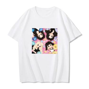 Imagem de Camiseta B-Link Ready for Love Solo Mv K-pop Support Camiseta Born Pink Contton gola redonda camisetas com desenho animado, Branco, XXG