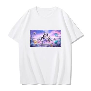 Imagem de Camiseta B-Link Ready for Love Solo Mv K-pop Support Camiseta Born Pink Contton gola redonda camisetas com desenho animado, C Branco, M