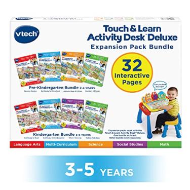 Imagem de VTech Touch and Learn Activity Desk 4-in-1 Kindergarten Expansion Pack Bundle for Age 3-5