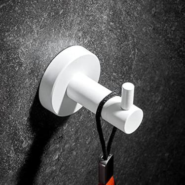 Imagem de Conjunto de acessórios de banheiro, kit de acessórios de banheiro, escova de vaso sanitário de aço inoxidável 304, suporte de lenço, anel de toalha, copo de escova de dentes, saboneteira, gancho de