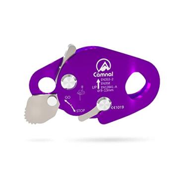 Imagem de CAMNAL Ascensor de corda, proteção contra queda de escalada, equipamento de rapel, material de alta resistência, proteção de escalada ao ar livre (roxo estilo B)