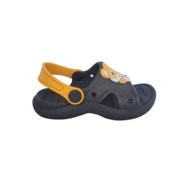 Imagem de Papete Infantil Masculino Sandália Chinelo Menino Escolar (Papete Infantil Masculino Preto Tigre, BR, Criança de 1 a 3 anos, Numérico, 21)