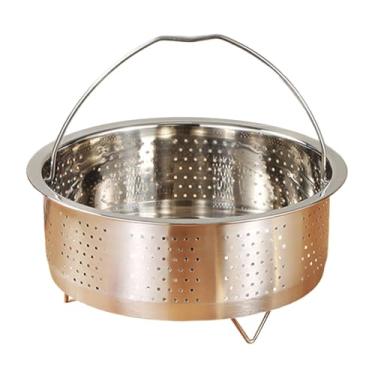 Imagem de Gralara Cesta de vapor de aço inoxidável panela de arroz grelha de vapor cesta de vapor de alimentos, 20x9.5cm