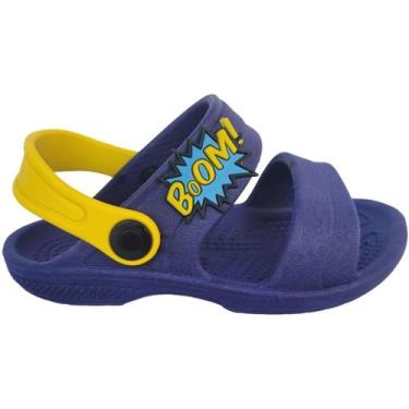 Imagem de Sandália Papete Masculino Chinelo Preto Infantil Babuche Boom Verão Me