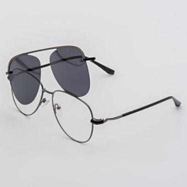 Imagem de Óculos Clipon Sol Armação Feminina Grau Metal 2 em 1 / Aviador - Óculos Sunrise-Feminino