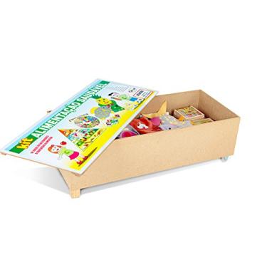 Imagem de Kit Alimentação Saudável 18 Itens Maleta com Rodas Papelão Carlu Brinquedos