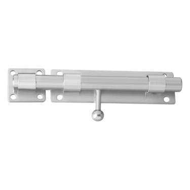 Imagem de Alise Trava de parafuso de barril de 20 cm, trava de parafuso deslizante, trava deslizante de aço inoxidável SUS304 sólida resistente para cerca de madeira, porta de celeiro, porta interna ou externa