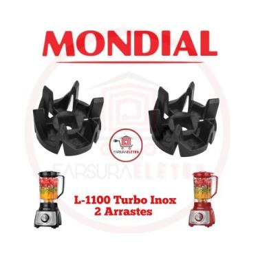 Imagem de 2 Arraste Acoplamento do Copo Liquidificador Mondial Turbo L1100