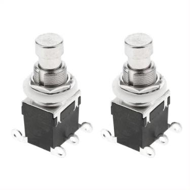 Imagem de Kit 02 Chaves Dpdt Foot Switch 6 Pinos On-On Pedal Efeito - Thida