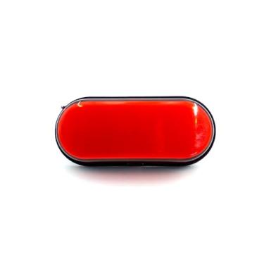 Imagem de Par Luz Delimitadora Indicador Lateral Reboque Caminhão (Vermelha)