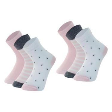 Imagem de 6 Pares De Meias Cano Médio Infantil Kids Bebe Mash De Algodão Cotton,