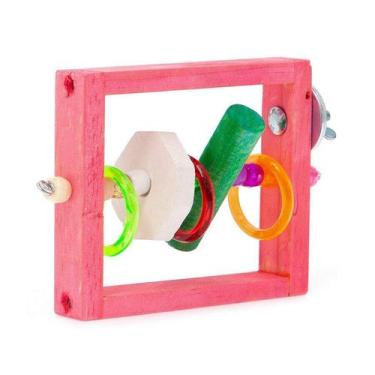 Imagem de Brinquedo Kakatoo Bica Pedra Ábaco Simples para Pássaros - Cores Sorti