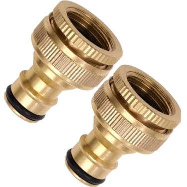 Imagem de Conector e Engate Rápido de Latão para Mangueira de Jardim de 1/2" com Bico Conector de Torneira 3/4" com Adaptador de 1/2" (kIT 2 BICOS TORNEIRA 3/4"-1/2")