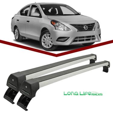 Imagem de Rack Teto Bagageiro Nissan Versa Sedan Longlife Modelo Aluminio