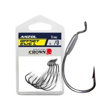 Imagem de Anzol Crown Offset EWG Lastreado N 5/0 - 5 Peças