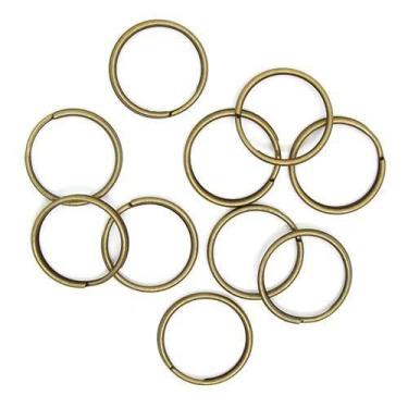 Imagem de Argola para Chaveiro - 10 Unidades - Metalurgica Antunes, OURO VELHO