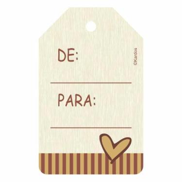 Imagem de 100 Tags Decorativas Etiquetas De Para 5x8cm Presentes - KARDOS
