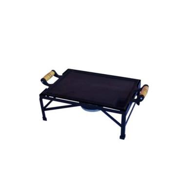 Imagem de Rechaud Bifeteira Ferro Fundido Álcool 01 Fogareiro 37x27cm - Minasca