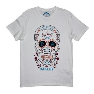 Imagem de Camiseta Oakley Dia de Los Muertos Skull Tee, GG, Off white