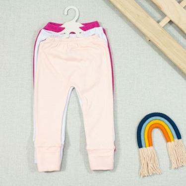 Imagem de Kit 3 calças de bebê básicas para menina - Era Uma Vez, 6-9M