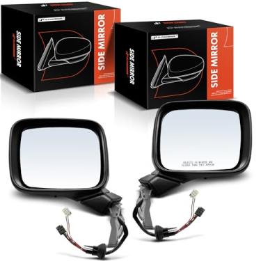 Imagem de A-Premium Par (2) espelhos retrovisores elétricos do lado do motorista e do passageiro - compatível com Jeep BU Series Renegade 2015 2016 2017 2018 - Espelho retrovisor externo externo dobrável manual