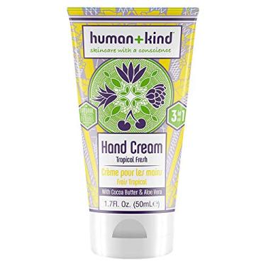 Imagem de Human+Kind Creme hidratante para as mãos Tropical Fresh - Creme hidratante com óleo de abacate e manteiga de karité - Hidratante intenso e de rápida absorção para pele lisa - para pele seca e rachada - 50 ml