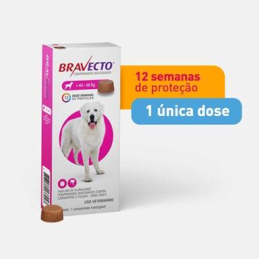 Imagem de Bravecto Antipulgas E Carrapatos Para Cães 40 A 56kg