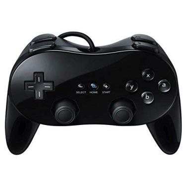 Imagem de OSTENT Joystick de controlador clássico com fio Pro Gamepad para videogame de console remoto Nintendo Wii cor preta
