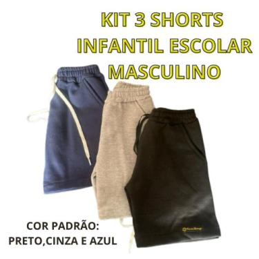 Imagem de Kit shorts infantil escolar masculino verão - FLORDEMARACUJA, 4
