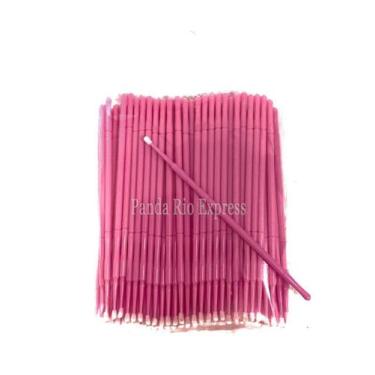 Imagem de Kit 100 Microblush Cotonete Alongamento Extensão de Cílios - Importado