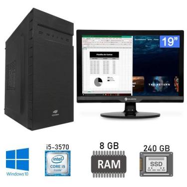 Imagem de Computador I5-3570 Ssd 240Gb Memória Ram 8Gb Monitor 19 Hdmi - Sobralt
