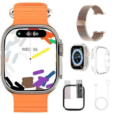 Imagem de Smartwatch W69+ Plus C/2 Pulseiras Série 10 Ultra 49mm Nfc Super Amole