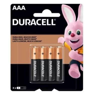 Imagem de Pilha Duracell AAA Palito Alcalina Cartela Com 4 Unidades