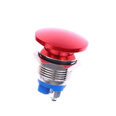 Imagem de Milageto Botão momentâneo de substituição à prova d'água, revestimento de metal vermelho, peças sobressalentes resistentes, profissional, fácil instalação,
