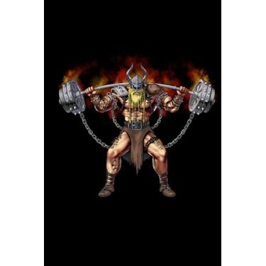 Imagem de Norse Mythology Notebook: Viking Warrior Bodybuilder Scandinavian Nordic Black Lined Notebook