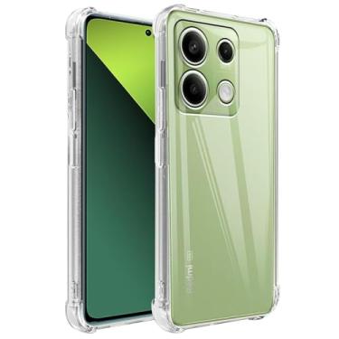Imagem de Wanyuexes Capa para Redmi Note 13 Pro 4G/Poco M6 Pro 4G 23117RA68G, capa de telefone TPU transparente e macia e transparente para Xiaomi Redmi Note 13 Pro 4G transparente