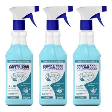 Imagem de Kit 3 Unidades Álcool Coperalcool Bacfree Segredos da Natureza - 500ml - Frescor das Águas