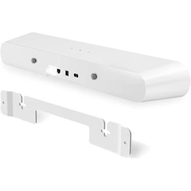 Imagem de SZZCNOX Echo Sound Bar Conjunto de suporte de parede compatível com alto-falante Sonos Ray Suporte de metal de aço carbono para Sonos Ray Wall Hanger Stand Speaker Accessories (branco)