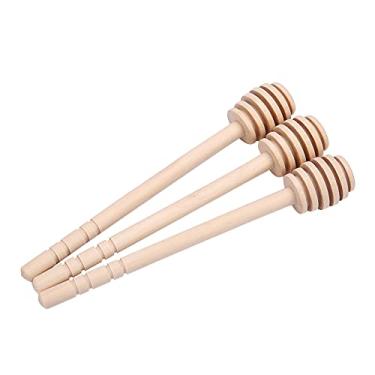 Imagem de Melhor de Madeira Haste de Agitação Com Ranhuras - Design da Cabeça de Várias Camadas para Pingos Eficazes de mel; Ótimo para Chuviscos, Xarope de Bordo e Muito mais; 15 Slots