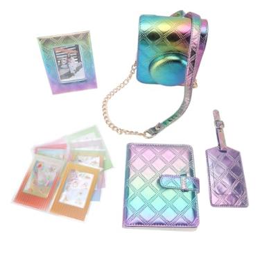 Imagem de Kit de Caixa de Câmera Instantânea para Mini12, Estojo de Proteção contra Câmera Instantânea, Bolsa de Couro PU Com álbum de Fotos, Moldura de Foto, Shell de Passagem, Adesivo de