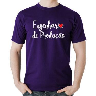 Imagem de Camiseta Algodão Engenharia de Produção - Foca na Moda, Roxo, M
