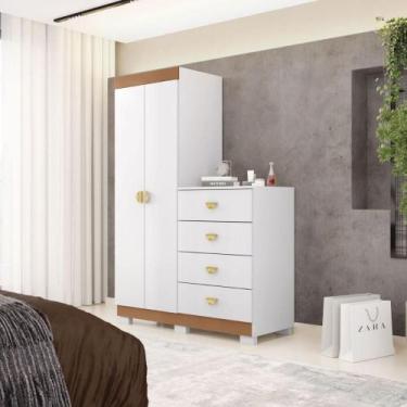 Imagem de Roupeiro Cômoda 2 Portas Equador Branco Camarim - Mais de Casa