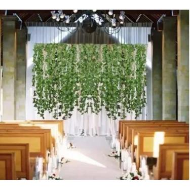 Imagem de Kit 12 Heras Corrente Artificial Folhagem Pendente Decoração - Minymix